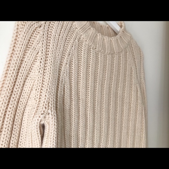 Ganni wool/alpaca blend chunky knit cropped sweater - Picture 5 of 10